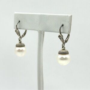 Lagos Silver & Luna Pearl Drop Earrings